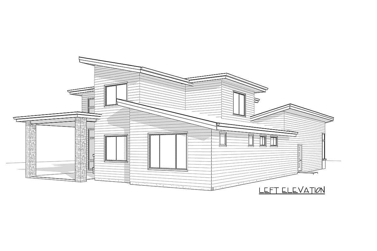 Plan 85135MS: Slimmed Down Exclusive 3 Bed Modern House Plan - Image #18 - Modern, Northwest