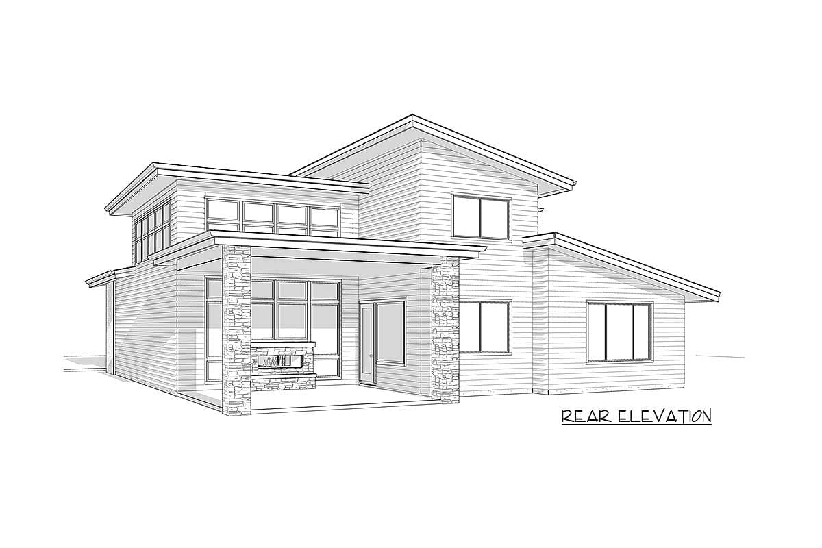 Plan 85135MS: Slimmed Down Exclusive 3 Bed Modern House Plan - Image #19 - Modern, Northwest