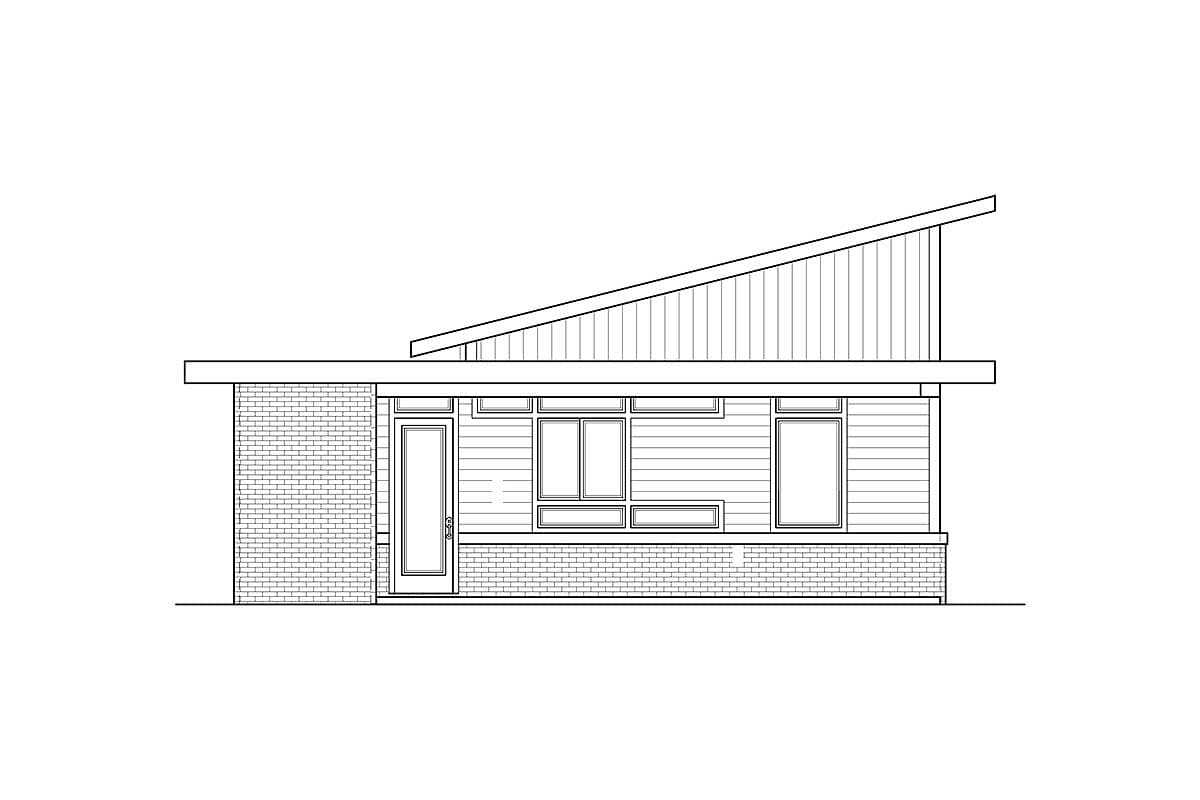 Plan 85137MS: Exclusive Tiny Modern House Plan with Alternate Exteriors - Image #4 - Mid Century Modern, Modern, Northwest