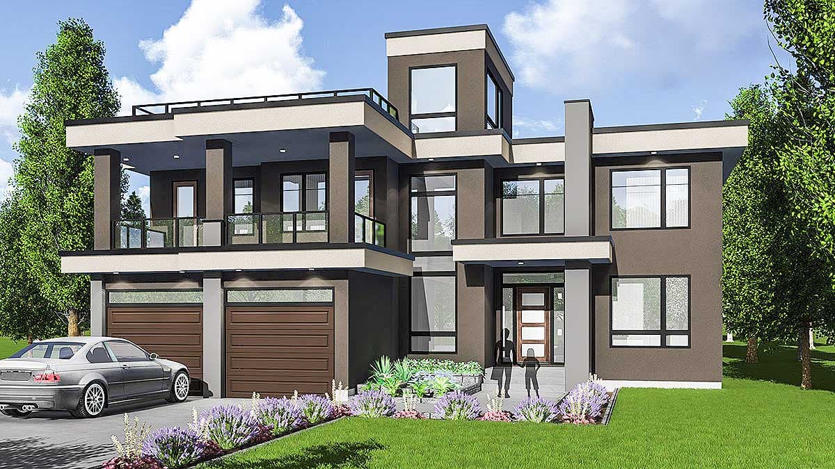 Plan 81683AB: Modern House Plan with Roof Top Deck - Image #29 - Contemporary, Modern, Northwest