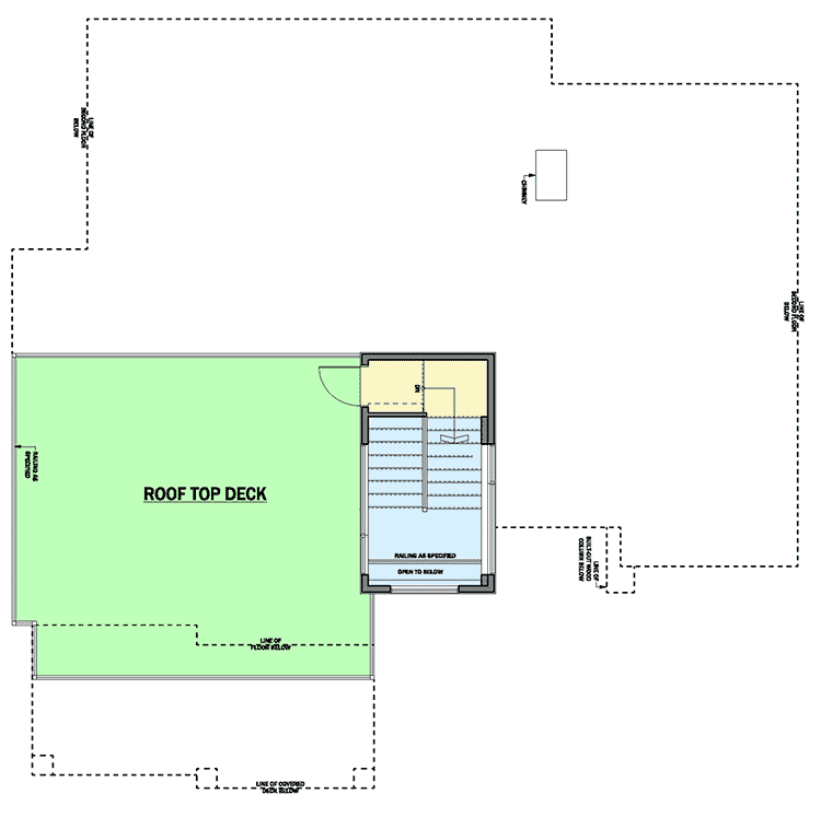 Plan 81683AB: Modern House Plan with Roof Top Deck - Floor Plan - Third Level - Contemporary, Modern, Northwest