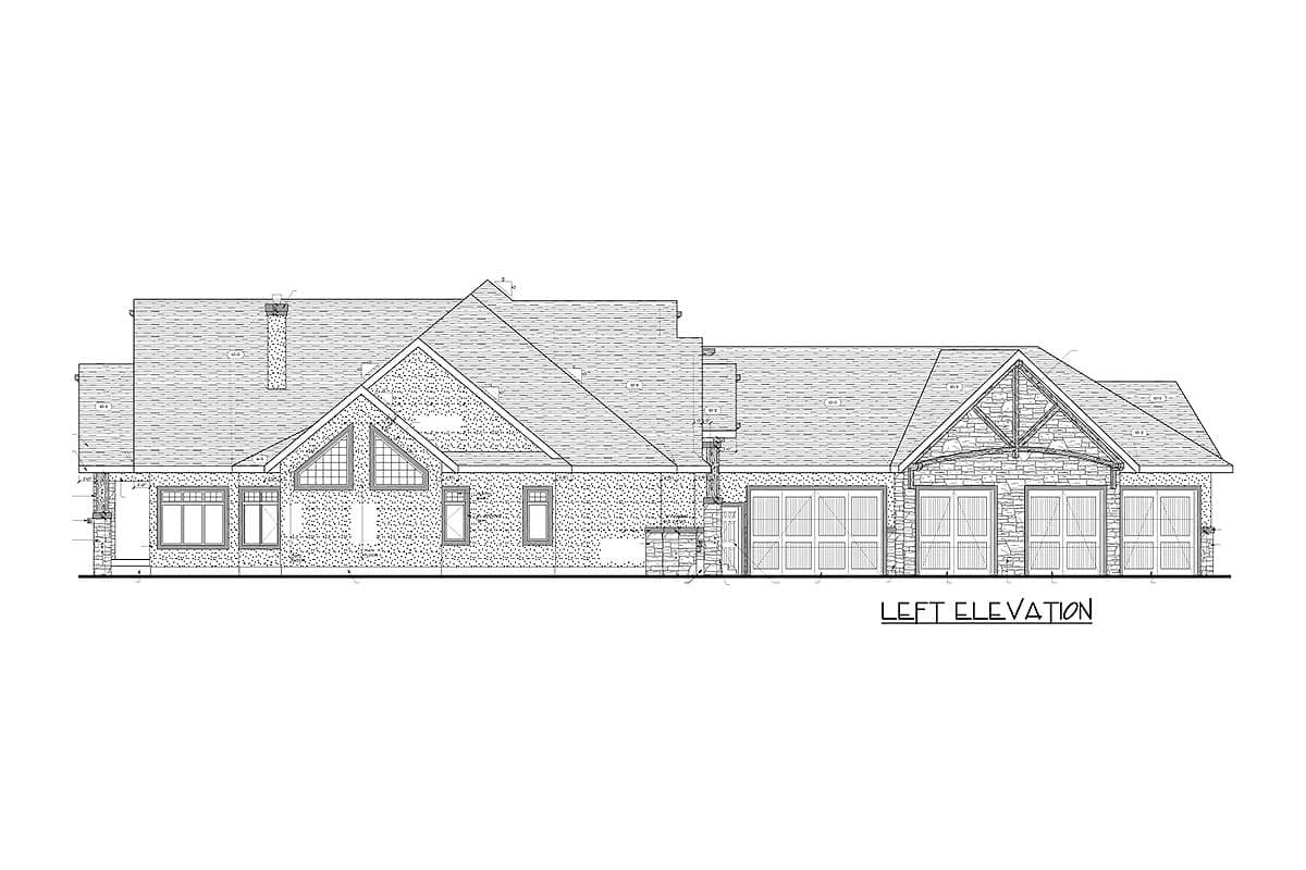 Plan 81688AB: Mountain House Plan with 5 Car Garage - Image #4 - Mountain, Northwest