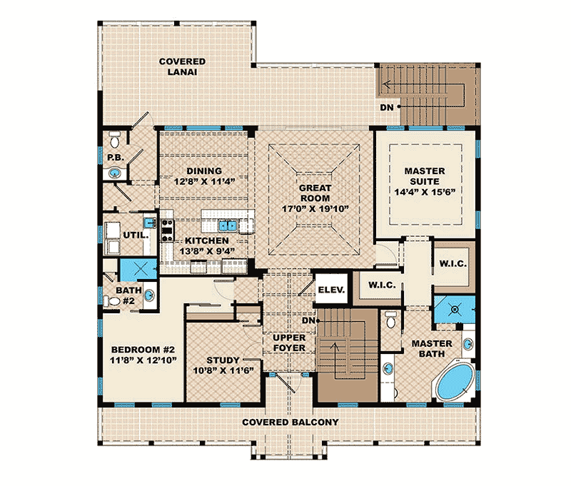 Plan 66382WE: Charming Low Country House Plan - Floor Plan - 1st Floor - Coastal, Florida-Style, Low Country, Southern