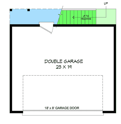 Plan 68436VR: Garage with Roof Top Deck - Floor Plan - Main Level - Contemporary