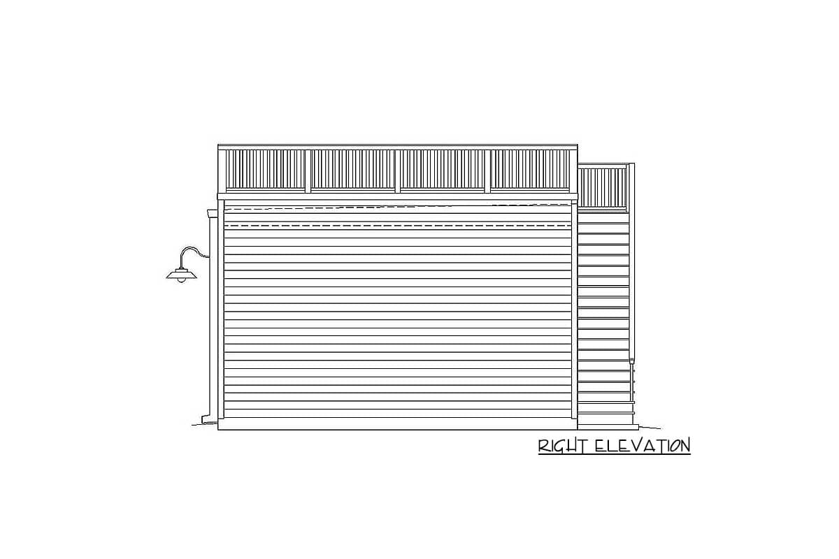 Plan 68437VR: Garage with Roof Top Deck - Image #5