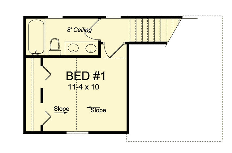 Plan 52281WM: Tiny House Living - Floor Plan - 2nd Floor - Cottage, Northwest, Traditional