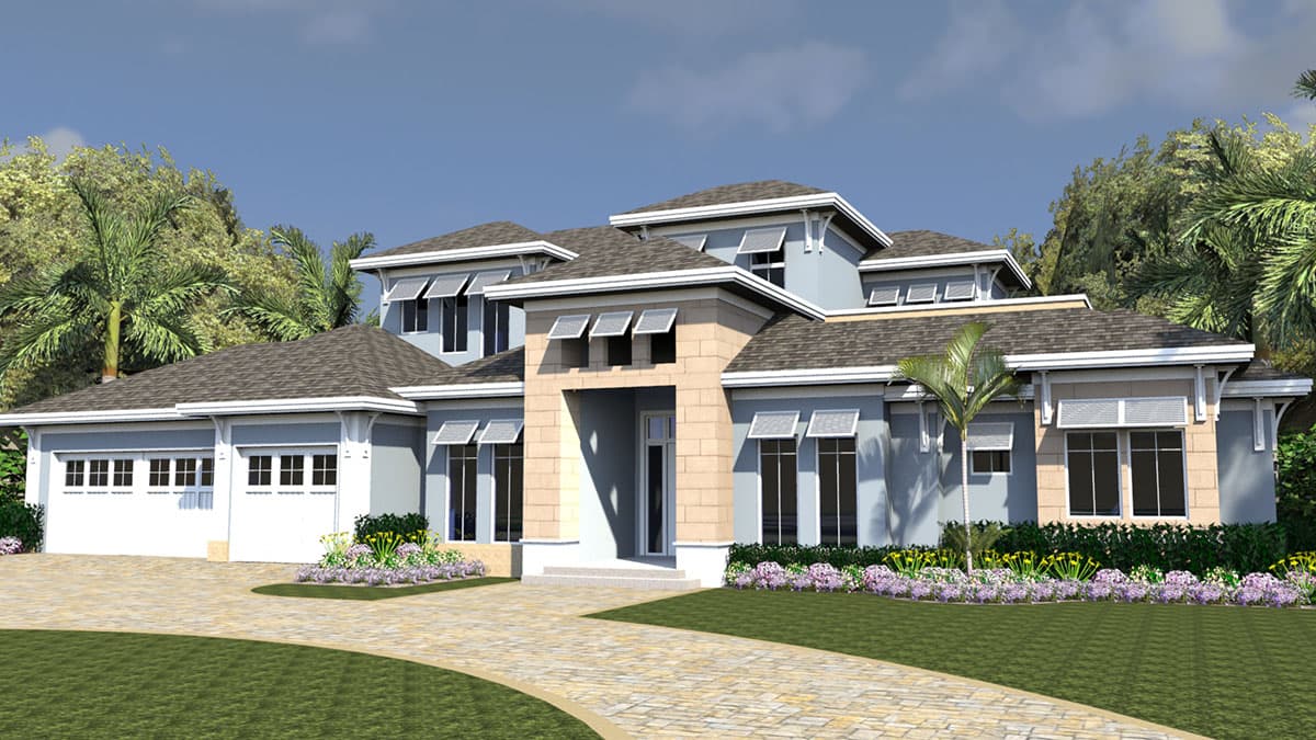 Plan 31845DN: Upscale Florida House Plan - Image #23 - Coastal, Florida-Style, Southern