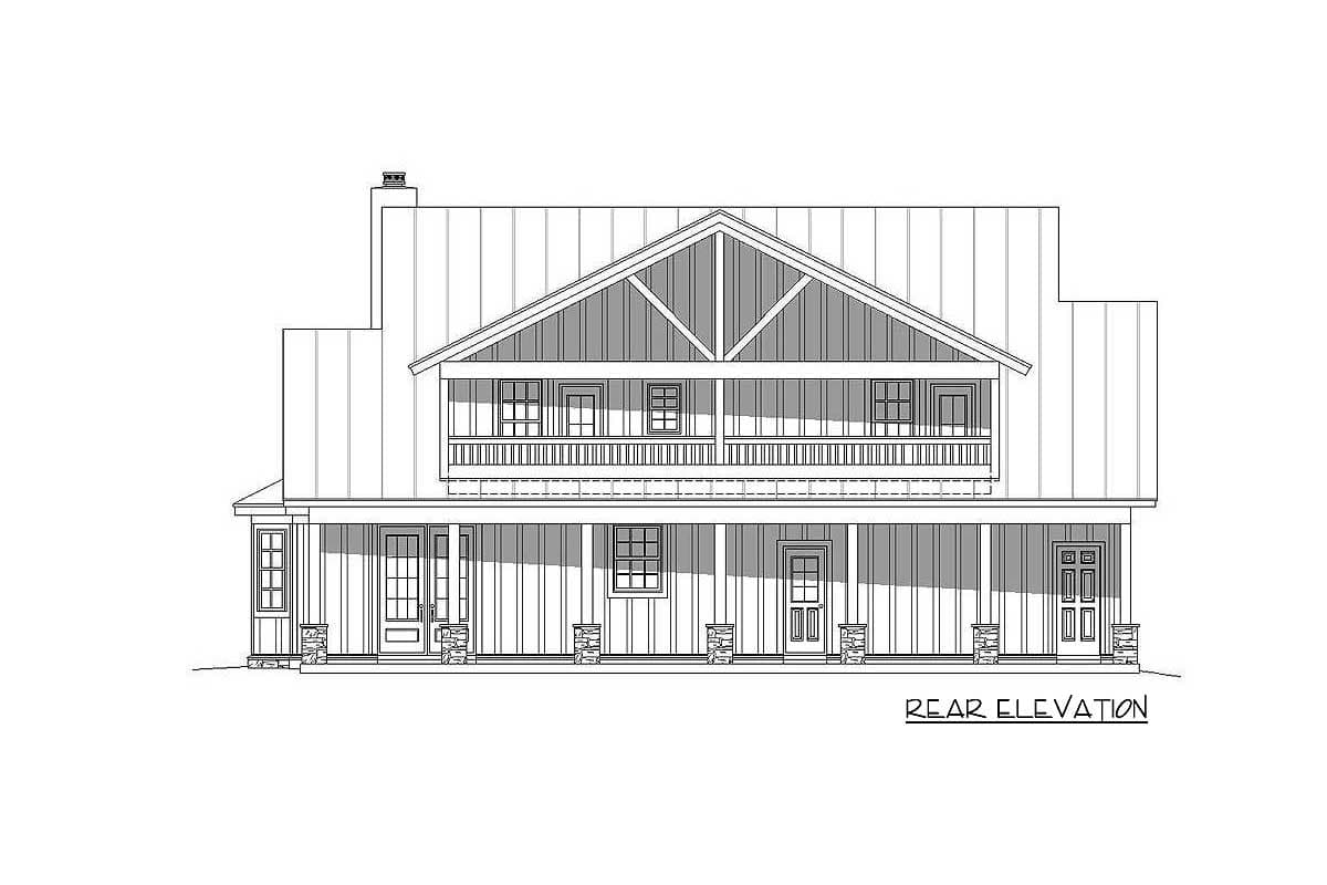 Plan 68440VR: Mountain Home Plan with Three Master Suites - Image #4 - Ranch, Vacation