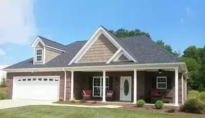 Two Bedroom Country Ranch House Plan - 1340 Sq Ft