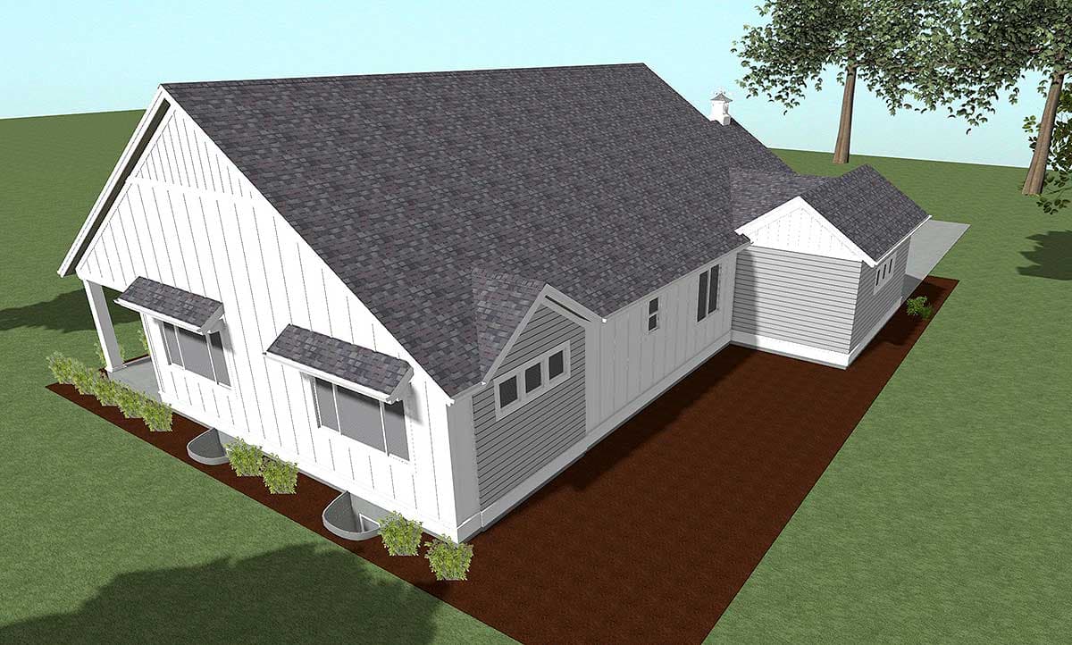 Plan 64435SC: Modern Farmhouse Plan with Optional Finished Lower Level - Image #4 - Country, Farmhouse, Modern Farmhouse
