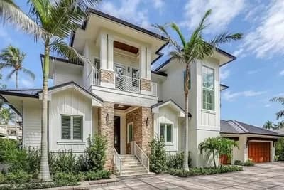 Spacious Florida House Plan with Three Second Floor Balconies - 4635 Sq Ft