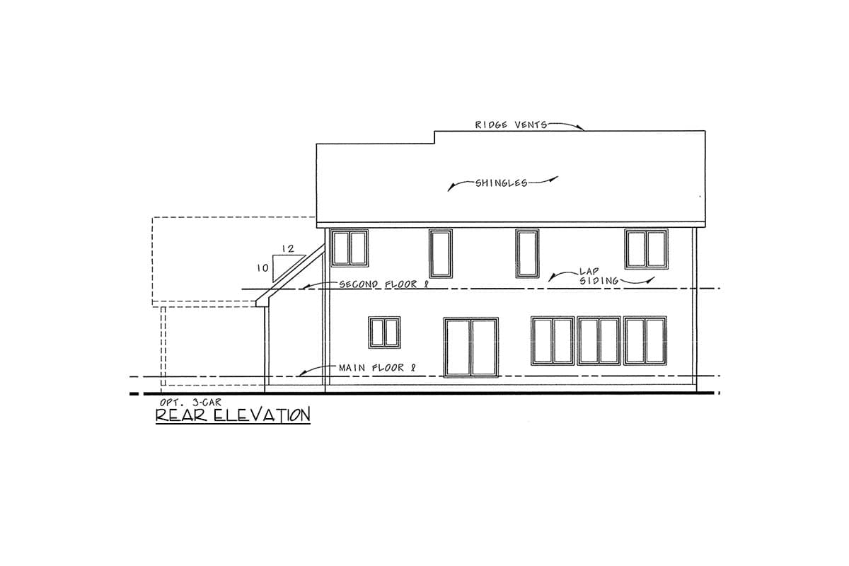 Plan 42384DB: 4 Bed House Plan with Laundry Upstairs - Image #6 - Traditional