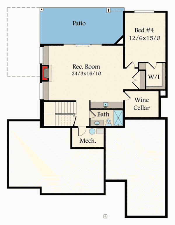 Plan 85141MS: Sleek Contemporary House Plan - Floor Plan - Lower Level - Contemporary, Modern, Northwest