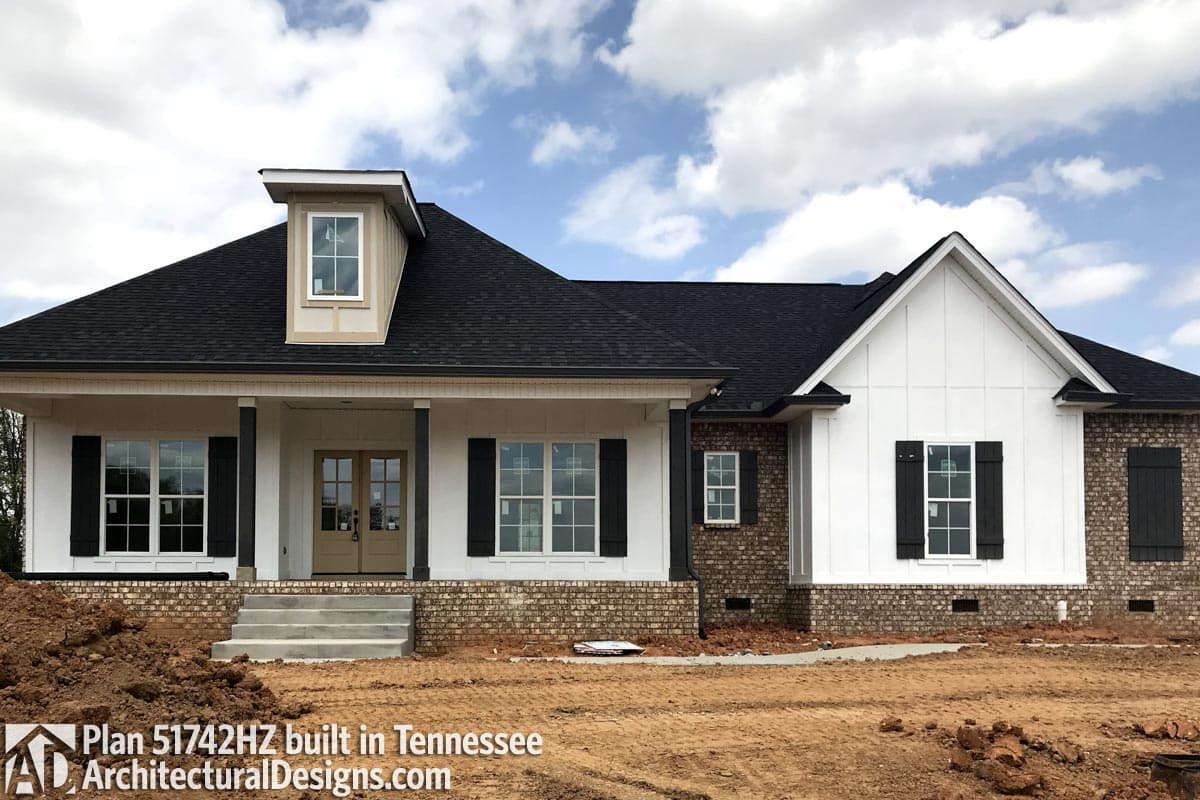 Plan 51742HZ: 3 Bed Acadian Home Plan with Bonus Over Carport - 1900 Sq Ft - Image #6 - Acadian, Country, European, French Country, Louisiana-Style