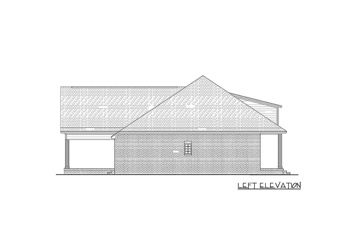 Plan 51742HZ: 3 Bed Acadian Home Plan with Bonus Over Carport - 1900 Sq Ft - Image #10 - Acadian, Country, European, French Country, Louisiana-Style