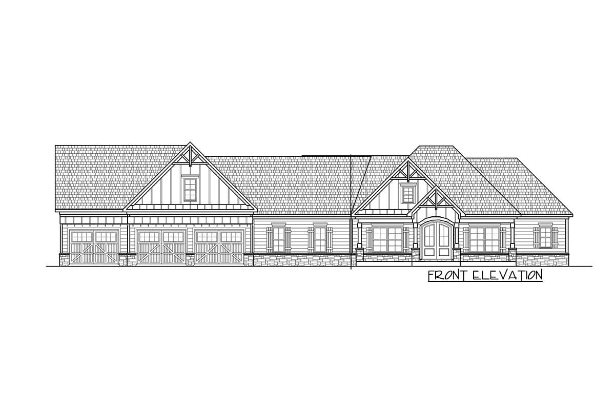 Plan 36075DK: Craftsman House Plan with 3 Car Angled Garage - Image #31 - Craftsman, Mountain, Rustic