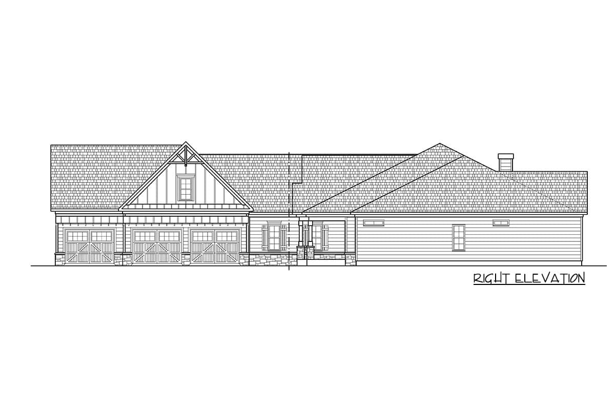 Plan 36075DK: Craftsman House Plan with 3 Car Angled Garage - Image #33 - Craftsman, Mountain, Rustic