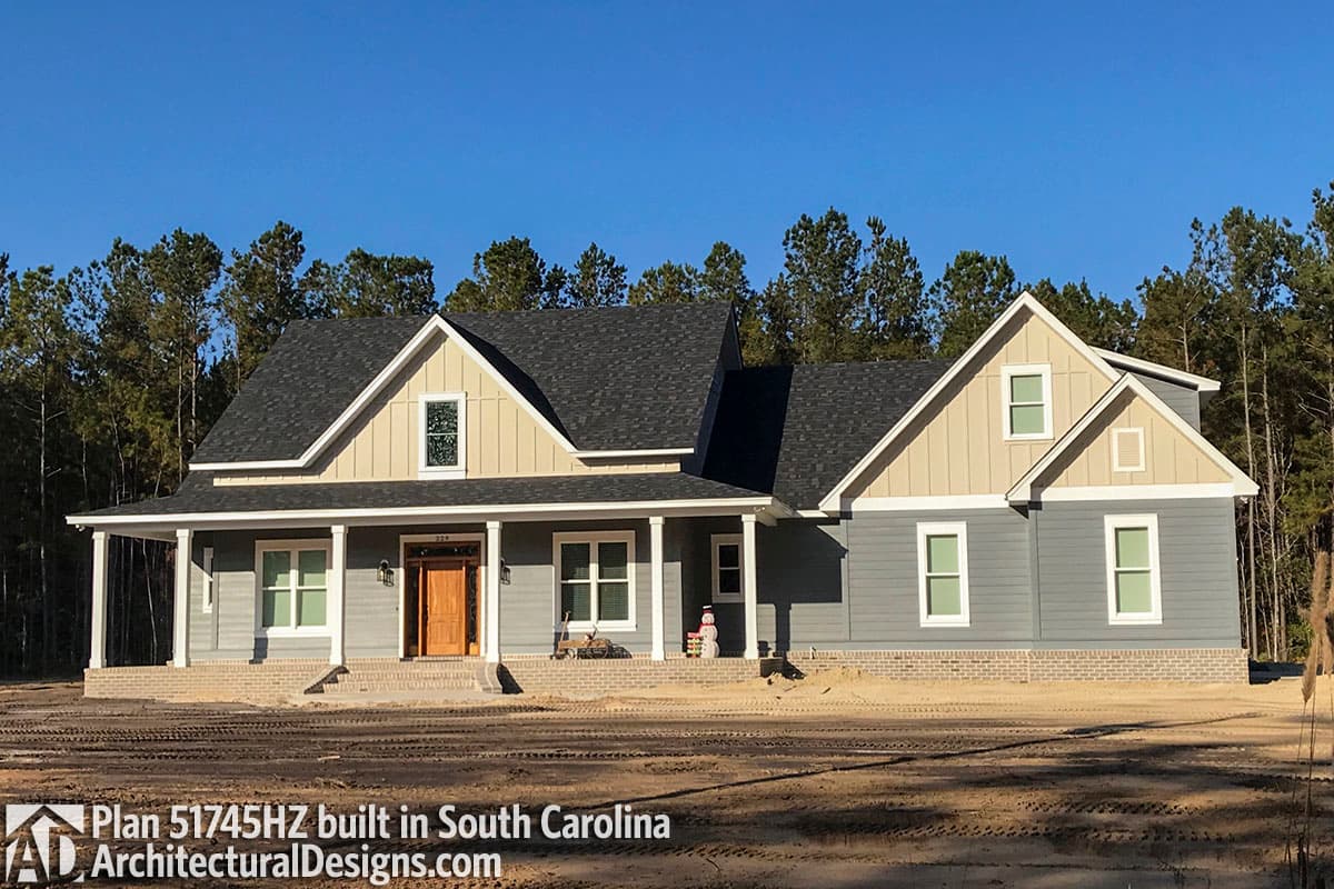 Plan 51745HZ: Country House Plan with Flex Space and Bonus Room - 2469 Sq Ft - Image #8 - Country, Farmhouse, Traditional