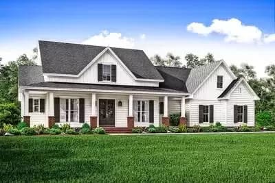 Country House Plan with Flex Space and Bonus Room - 2469 Sq Ft