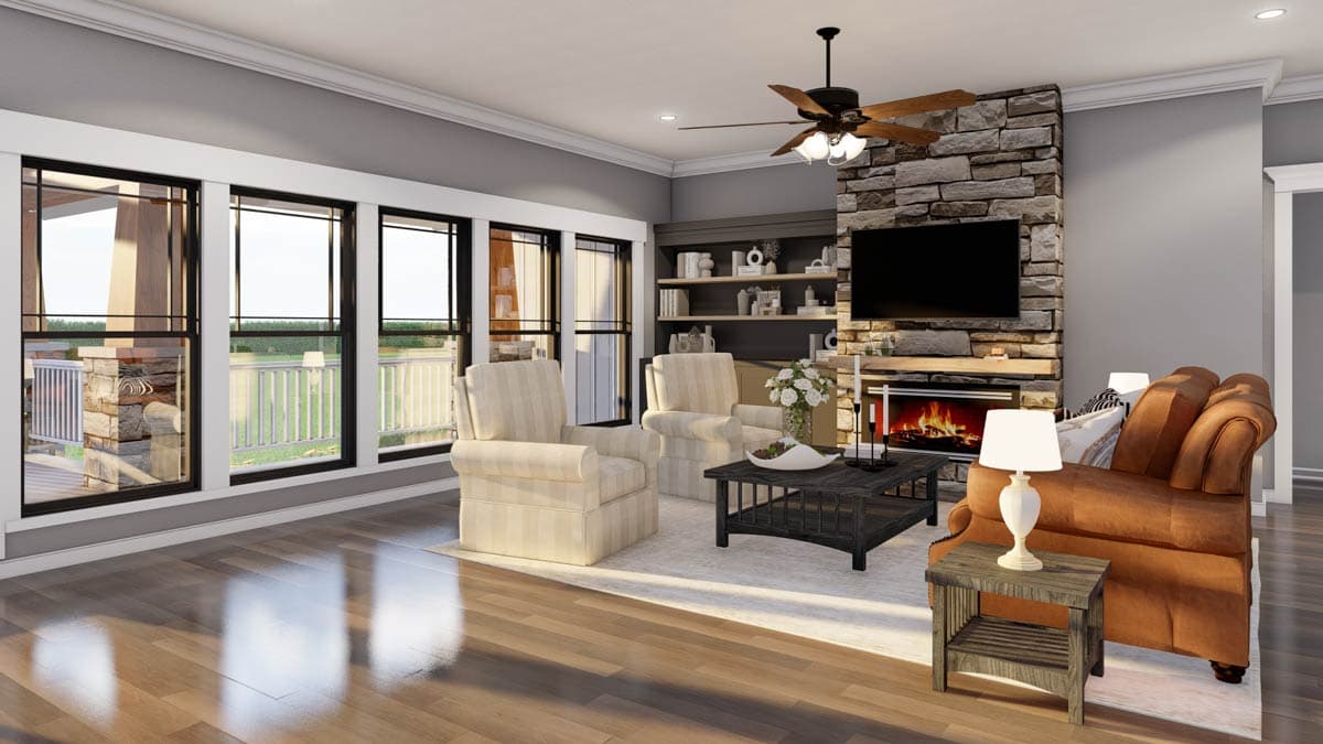 Plan 70531MK: Mountain Style 4 Bedroom House Plan with 2 Bonus Rooms - 3101 Sq Ft - Image #5 - Bungalow, Country, Craftsman, Mountain