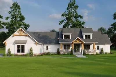 Mountain Style 4 Bedroom House Plan with 2 Bonus Rooms - 3101 Sq Ft