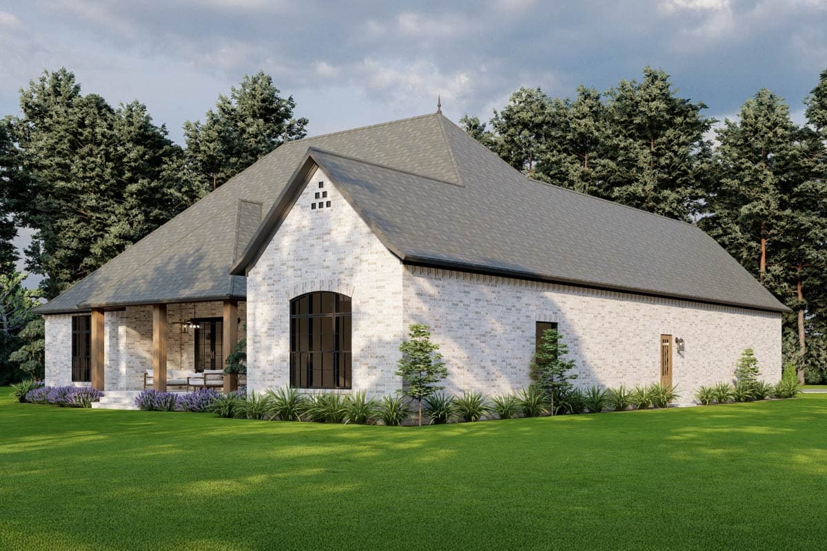 Plan 70533MK: 4-Bedroom Brick and Stone House Plan with Optionally Finished Bonus Room - 2849 Sq Ft - Image #5 - European, French Country