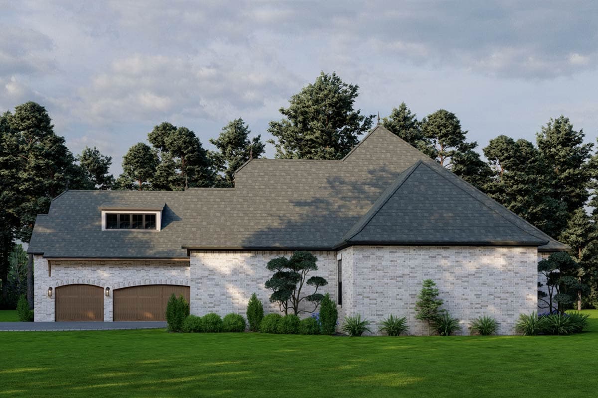 Plan 70533MK: 4-Bedroom Brick and Stone House Plan with Optionally Finished Bonus Room - 2849 Sq Ft - Image #8 - European, French Country