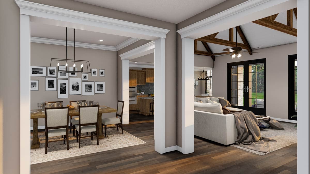 Plan 70533MK: 4-Bedroom Brick and Stone House Plan with Optionally Finished Bonus Room - 2849 Sq Ft - Image #10 - European, French Country