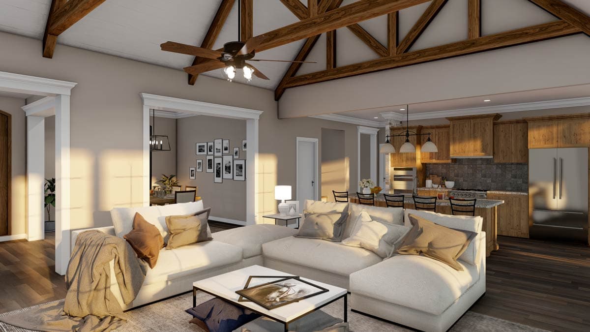 Plan 70533MK: 4-Bedroom Brick and Stone House Plan with Optionally Finished Bonus Room - 2849 Sq Ft - Image #11 - European, French Country