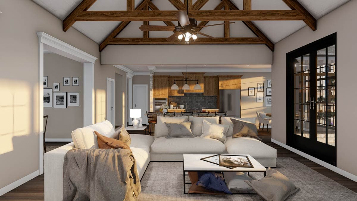 Plan 70533MK: 4-Bedroom Brick and Stone House Plan with Optionally Finished Bonus Room - 2849 Sq Ft - Image #12 - European, French Country