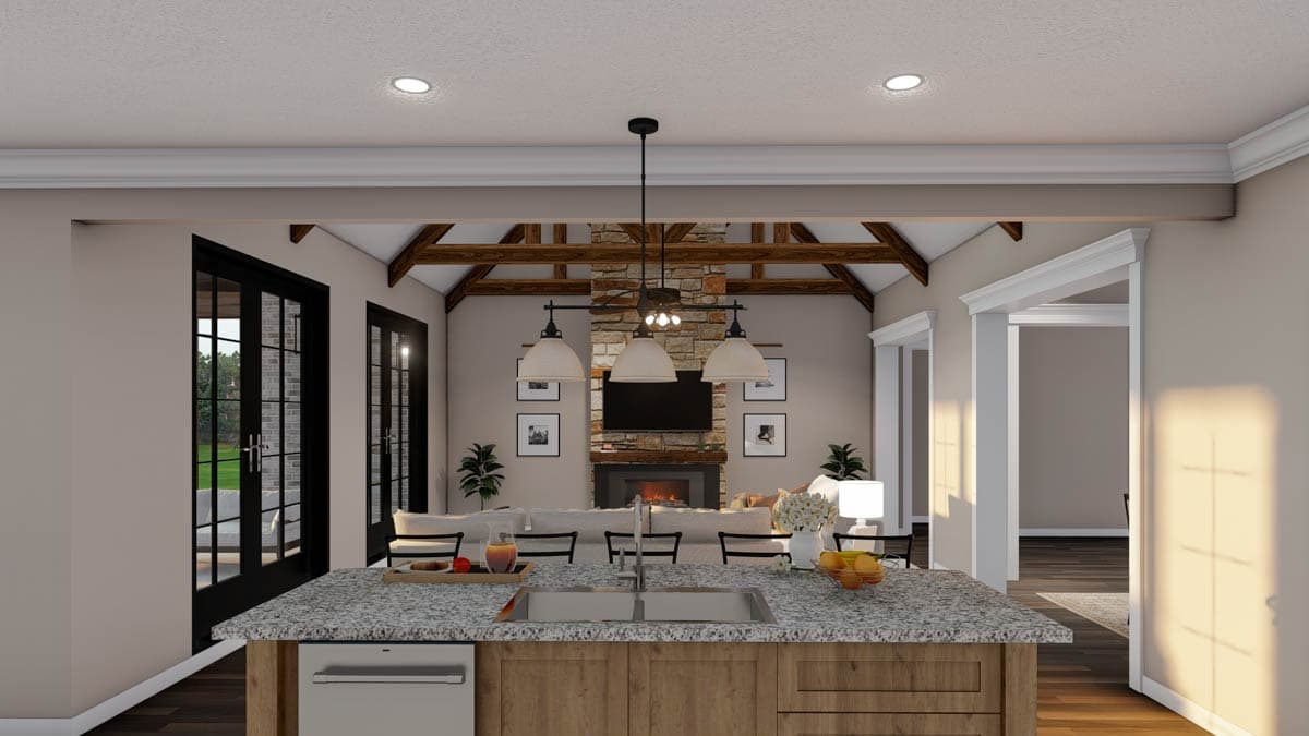 Plan 70533MK: 4-Bedroom Brick and Stone House Plan with Optionally Finished Bonus Room - 2849 Sq Ft - Image #14 - European, French Country