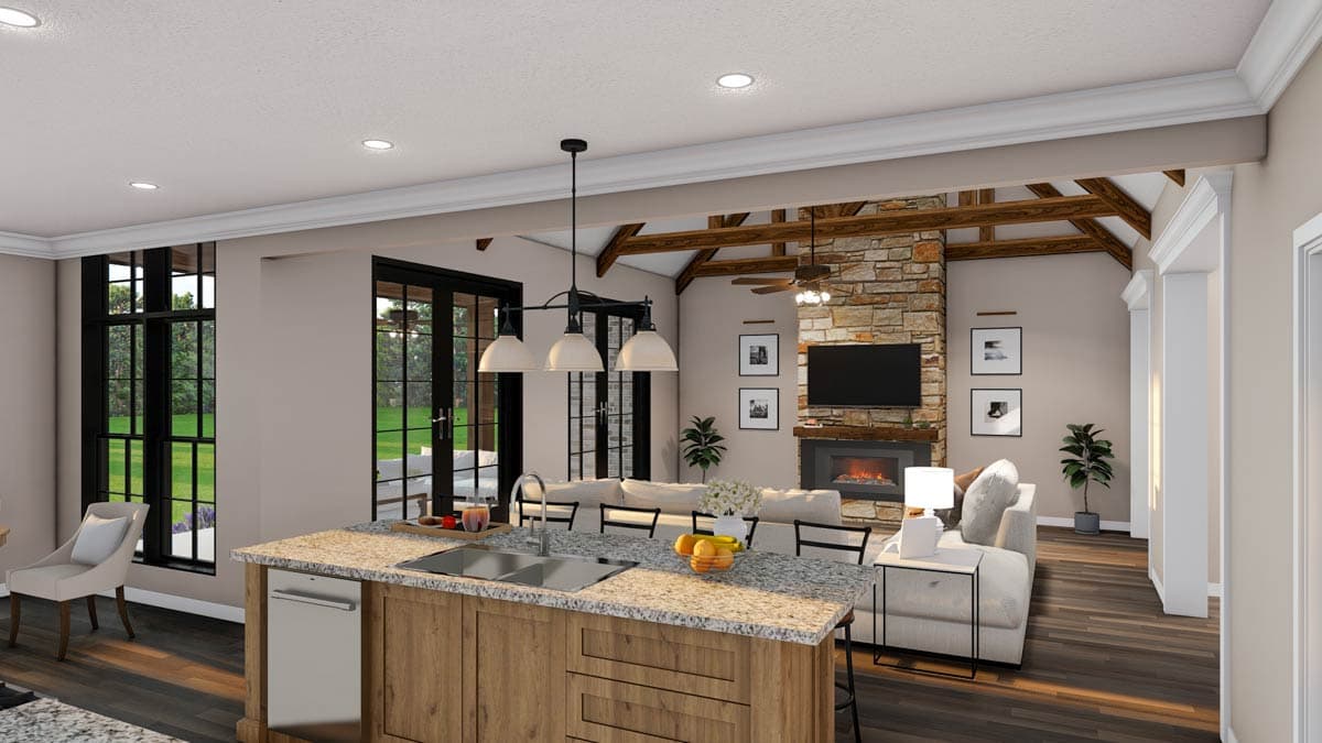 Plan 70533MK: 4-Bedroom Brick and Stone House Plan with Optionally Finished Bonus Room - 2849 Sq Ft - Image #17 - European, French Country