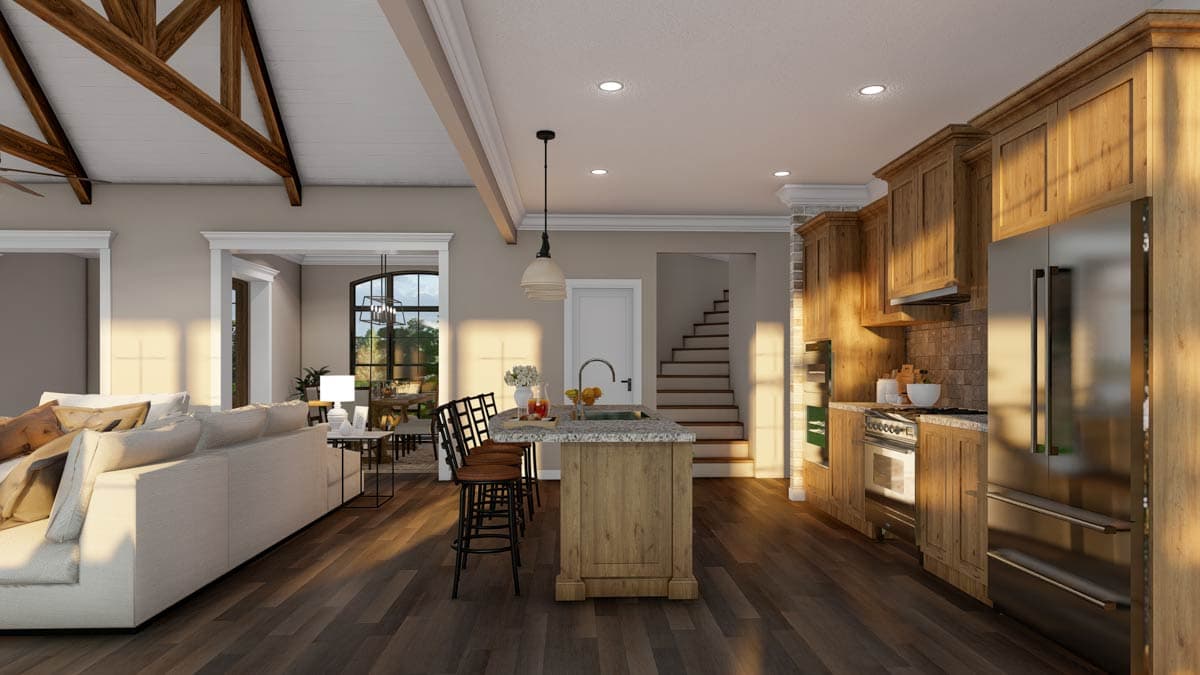 Plan 70533MK: 4-Bedroom Brick and Stone House Plan with Optionally Finished Bonus Room - 2849 Sq Ft - Image #16 - European, French Country