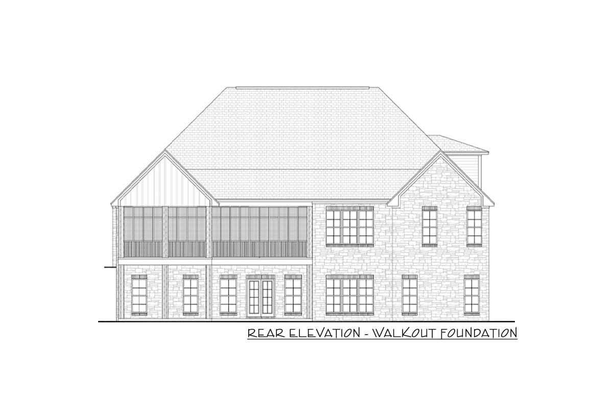 Plan 51746HZ: Craftsman House Plan with Rustic Exterior and Bonus Above the Garage - 2597 Sq Ft - Image #22 - Cottage, Country, Craftsman, New American, Rustic, Traditional