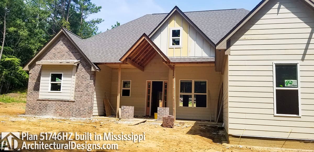Plan 51746HZ: Craftsman House Plan with Rustic Exterior and Bonus Above the Garage - 2597 Sq Ft - Image #7 - Cottage, Country, Craftsman, New American, Rustic, Traditional