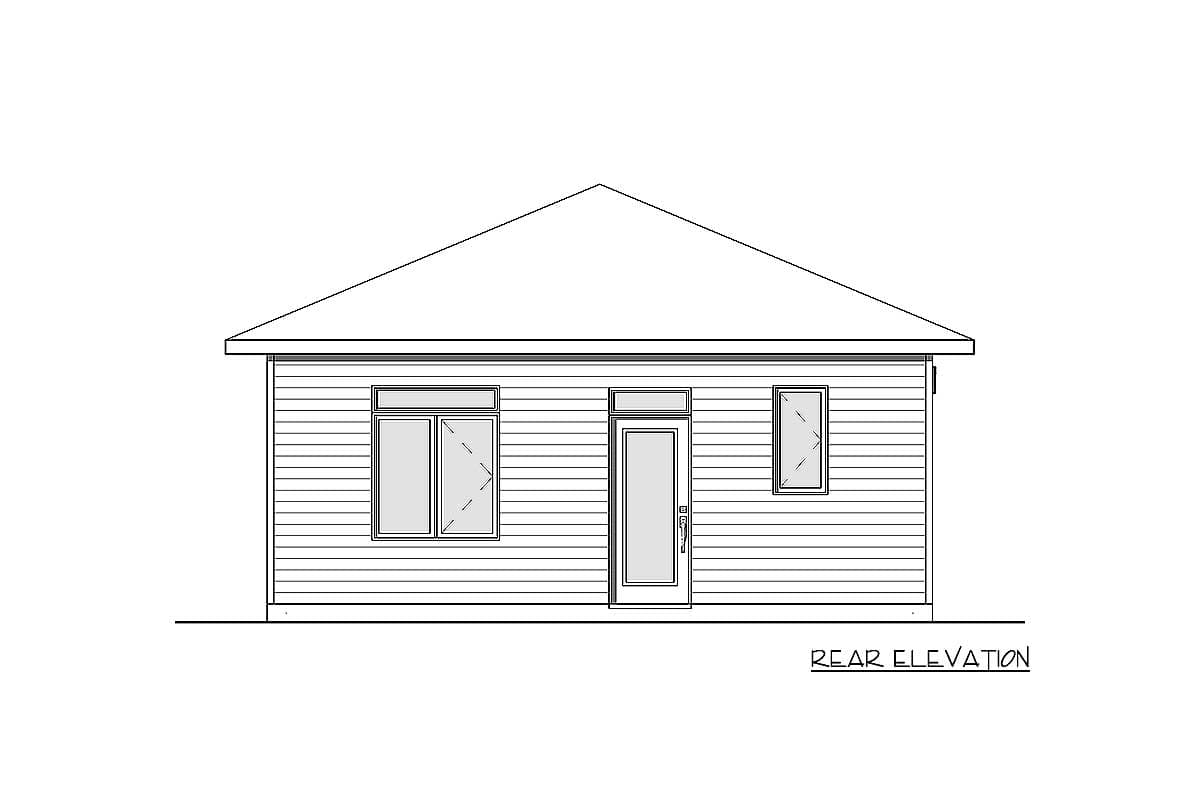 Plan 22456DR: Two Bedroom Tiny Modern House Plan  - Image #6 - Modern, Northwest