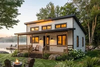 Tiny Getaway Home Plan with Options