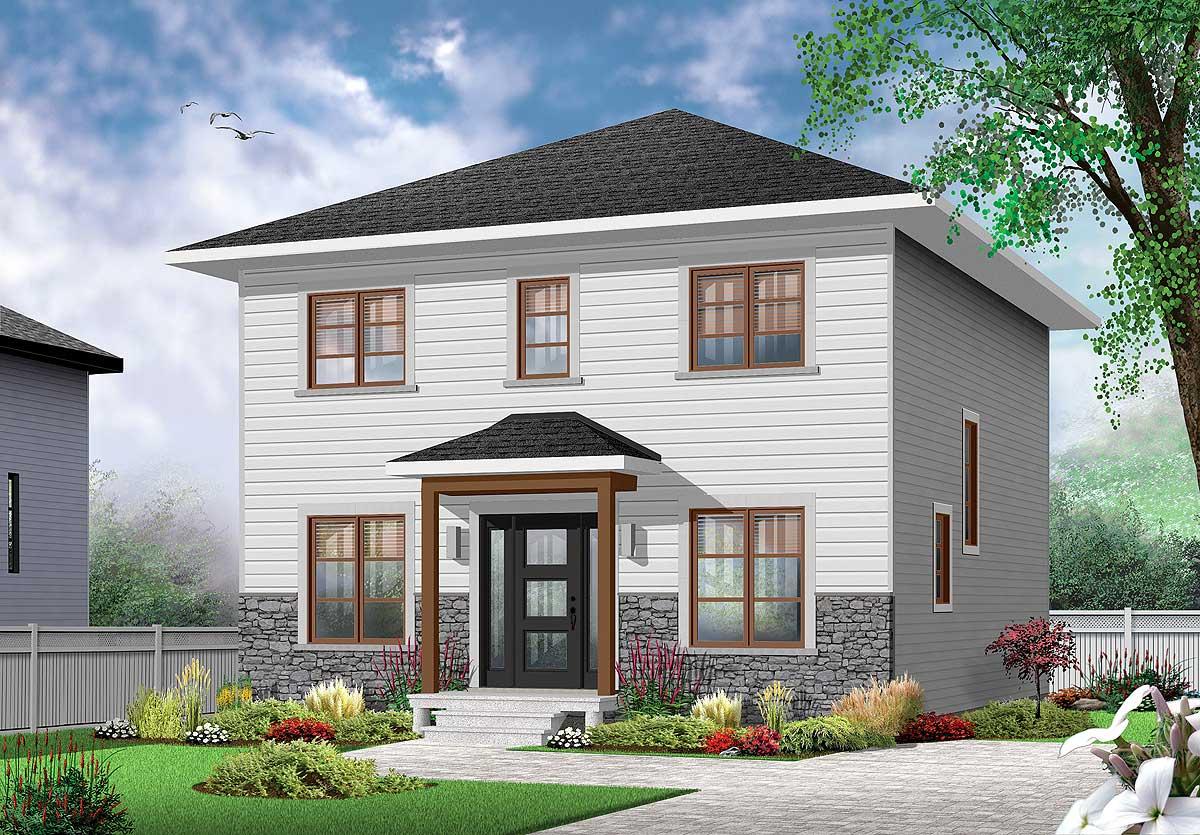 Plan 22451DR: Economical Prairie Style House Plan - Image #6 - Northwest, Prairie