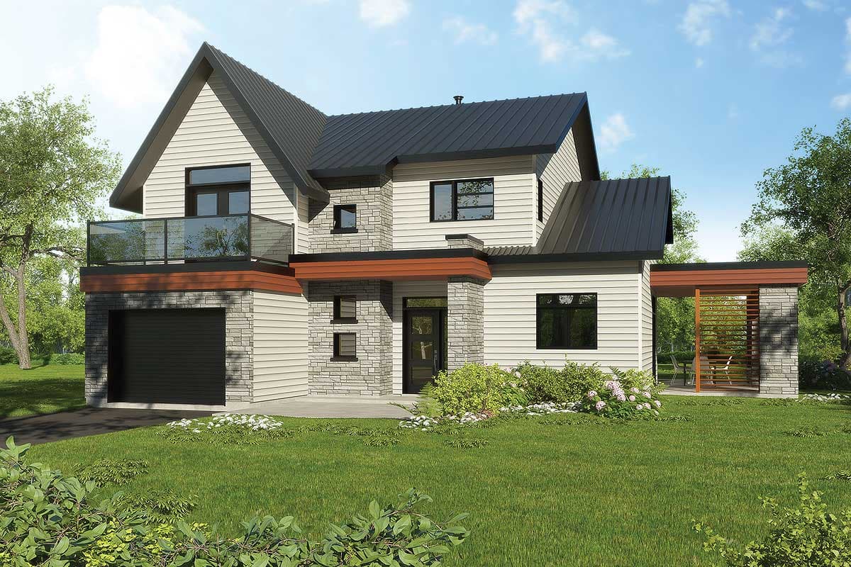 Plan 22459DR: Open Layout Northwest House Plan - Image #14 - New American, Northwest
