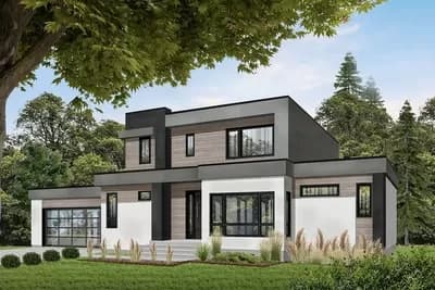 Modern House Plan with Great Visual Appeal
