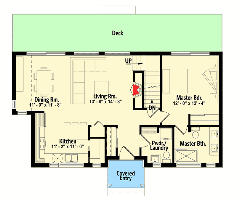 Plan 22465DR: Versatile Cottage House Plan - Floor Plan - Main Level - Cottage, Northwest