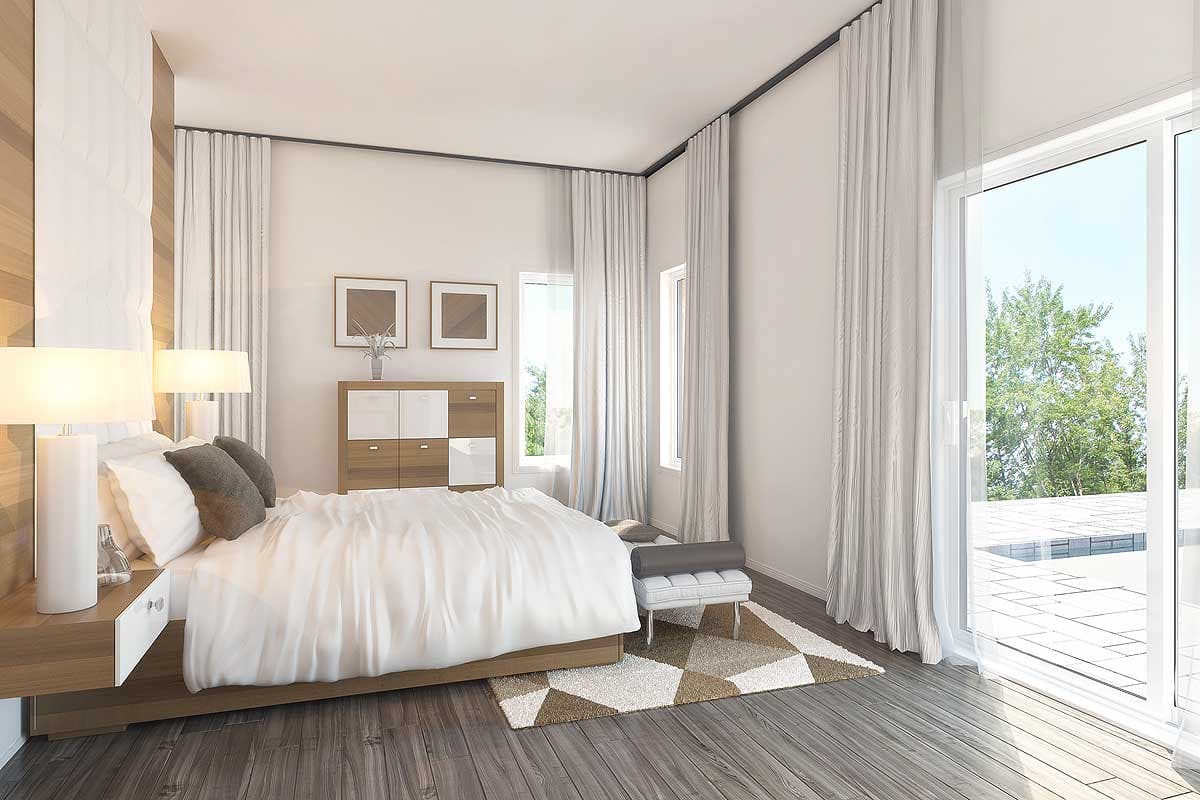 Plan 22466DR: Mid-Century Modern Multi-Generational House Plan for a Sloping Lot - Image #10 - Contemporary, Mid Century Modern, Modern, Northwest