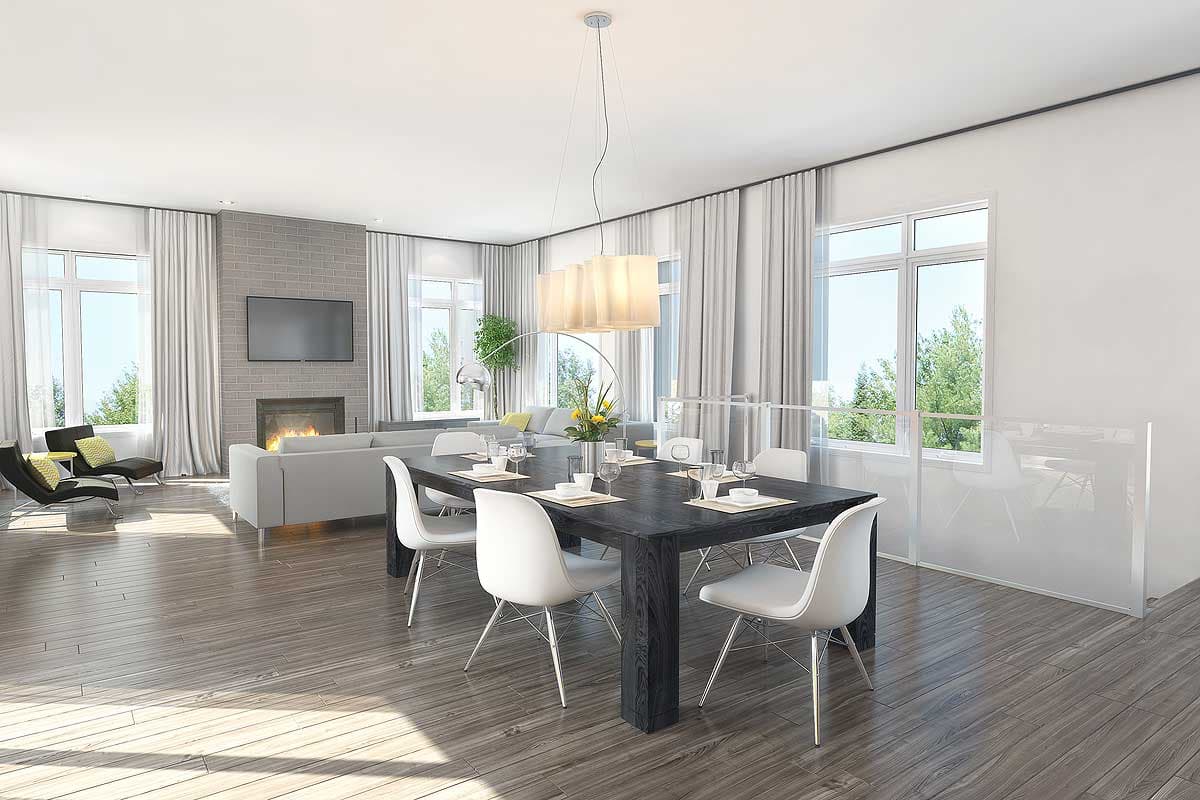 Plan 22466DR: Mid-Century Modern Multi-Generational House Plan for a Sloping Lot - Image #7 - Contemporary, Mid Century Modern, Modern, Northwest