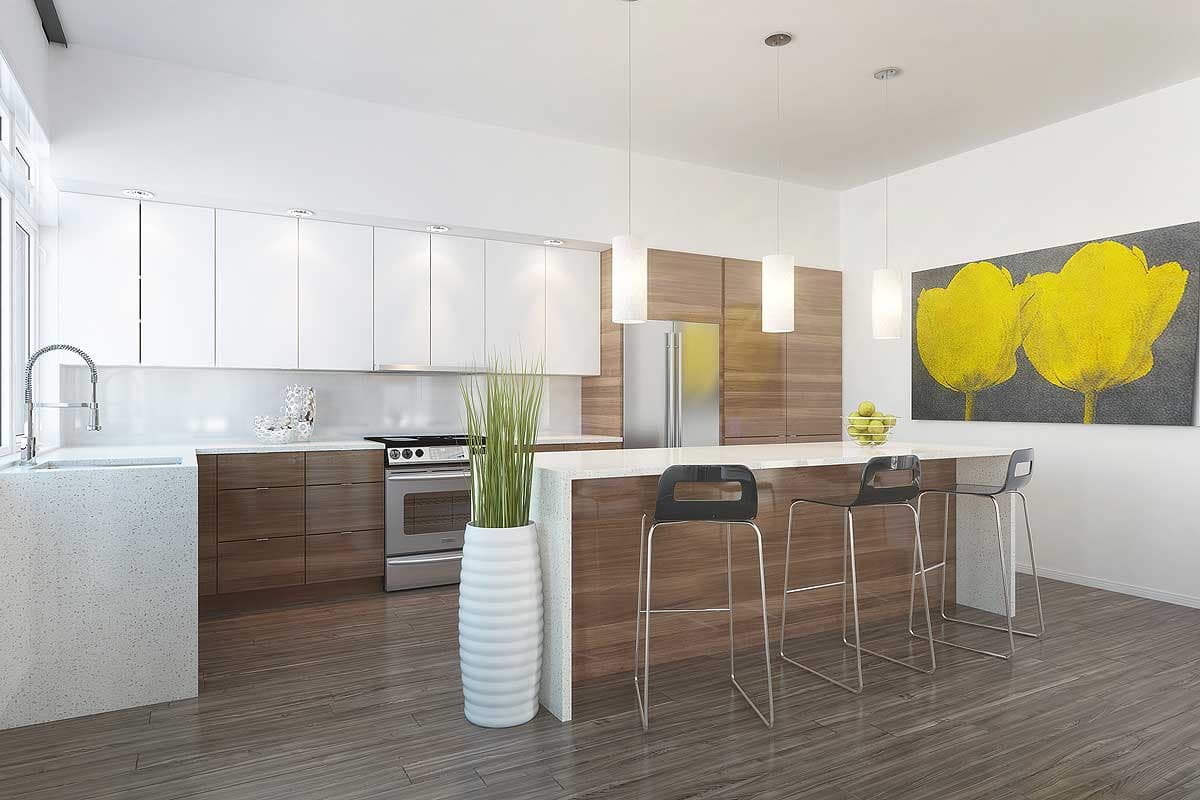 Plan 22466DR: Mid-Century Modern Multi-Generational House Plan for a Sloping Lot - Image #8 - Contemporary, Mid Century Modern, Modern, Northwest