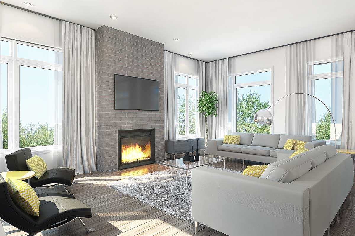 Plan 22466DR: Mid-Century Modern Multi-Generational House Plan for a Sloping Lot - Image #6 - Contemporary, Mid Century Modern, Modern, Northwest