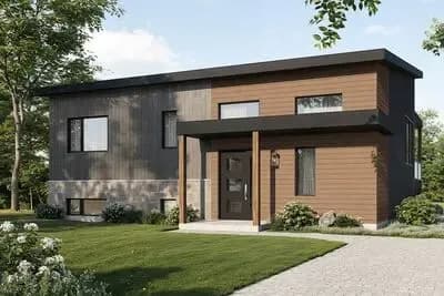 Split Level Modern House Plan