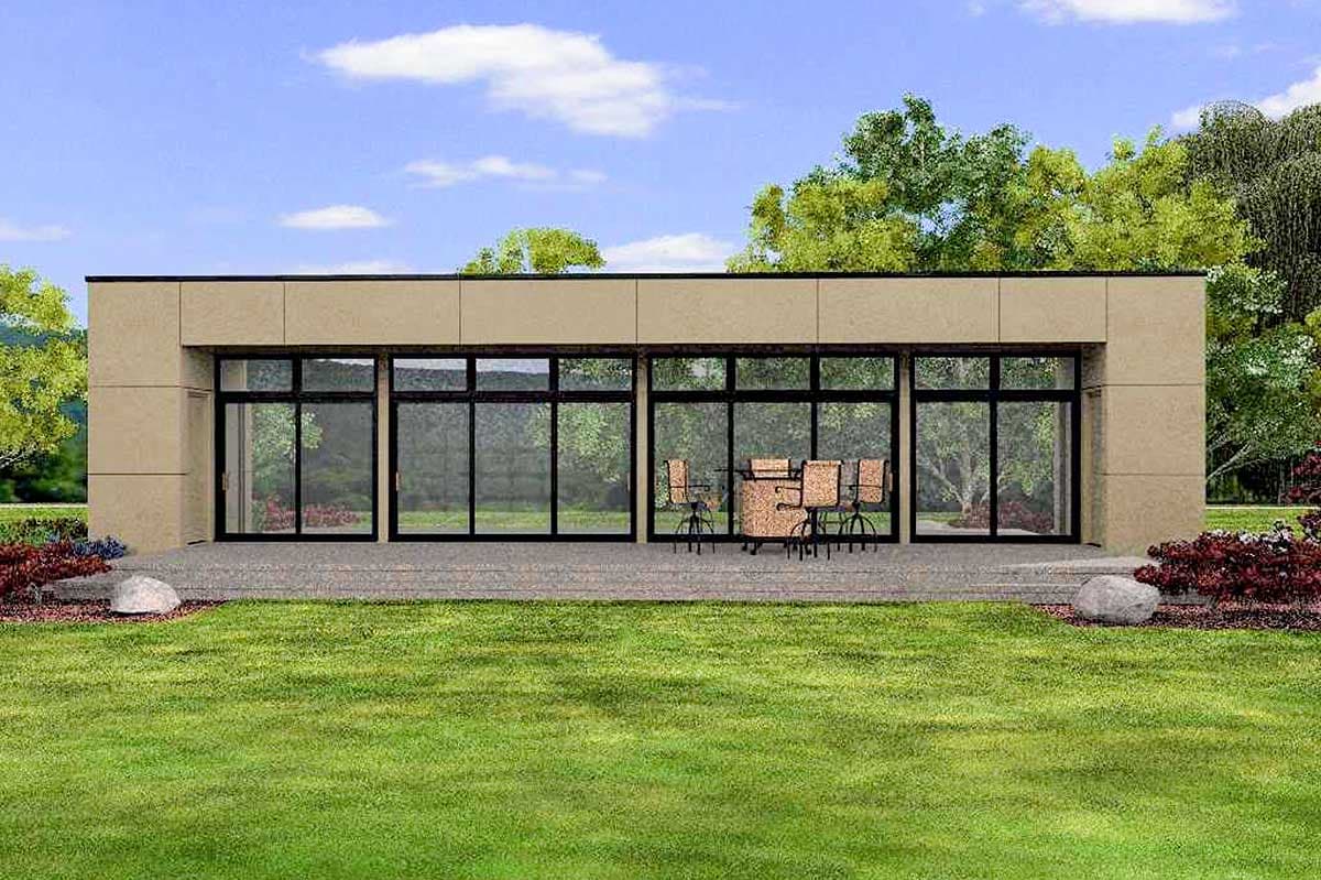 Plan 69627AM: Modern Three Bedroom House Plan - Image #8 - Contemporary, Modern