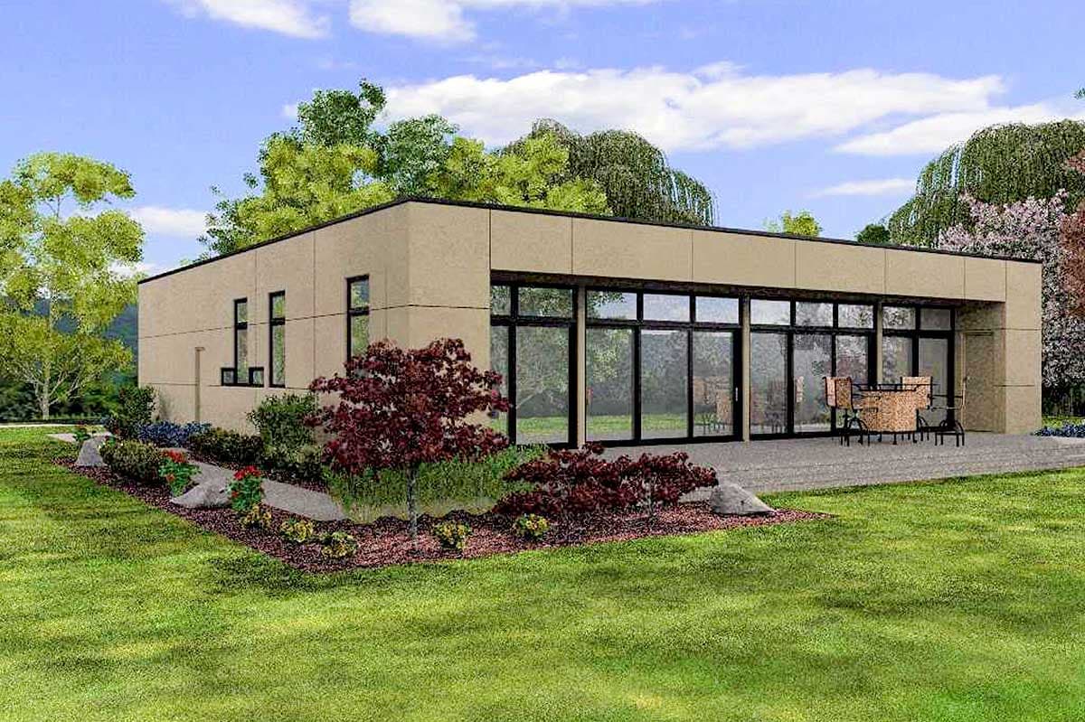 Plan 69627AM: Modern Three Bedroom House Plan - Image #9 - Contemporary, Modern