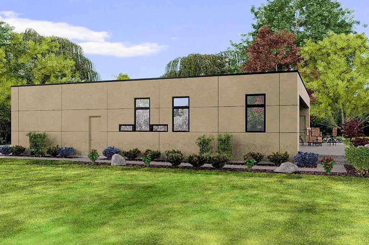 Plan 69627AM: Modern Three Bedroom House Plan - Image #10 - Contemporary, Modern