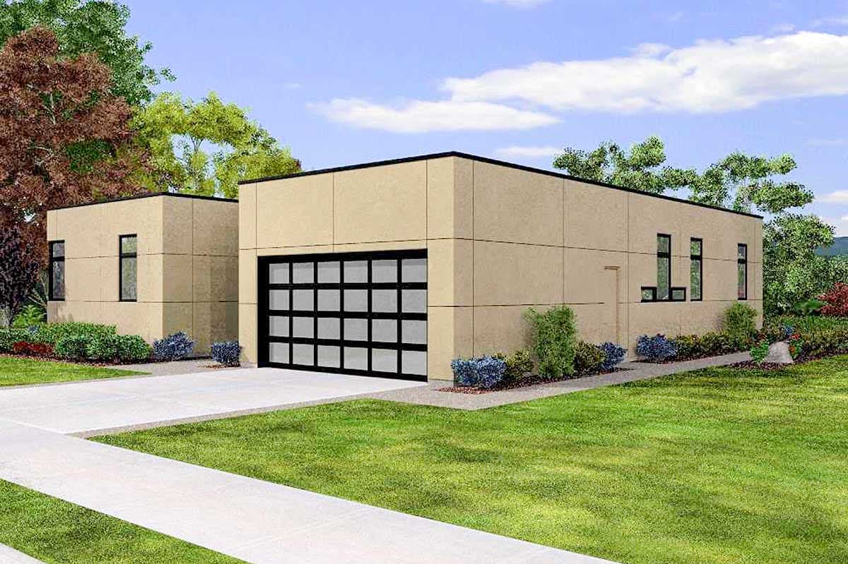 Plan 69627AM: Modern Three Bedroom House Plan - Image #12 - Contemporary, Modern